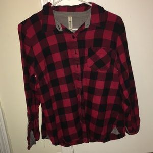 Red plaid flannel